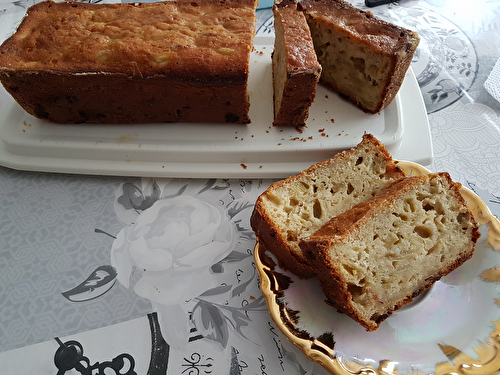 Cake banane et rhubarbe