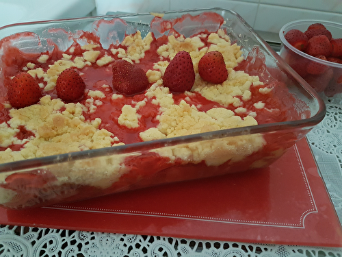 Crumble aux fraises Pâtisseriebeau&bon