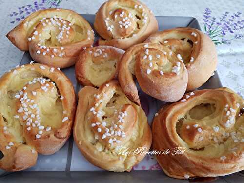 Escargots briochés et chinois à la crème pâtissière