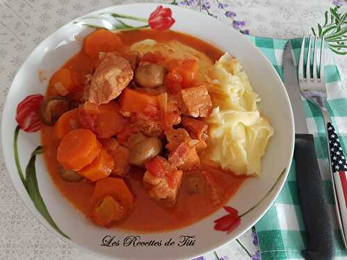 Goulash de porc à ma façon et au Cookeo