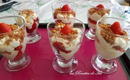 Les verrines aux fraises au mascarpone d’Olivier