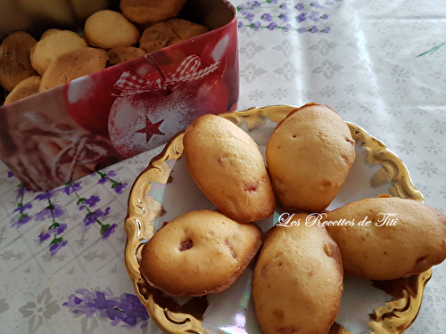 Madeleines aux fraises séchées