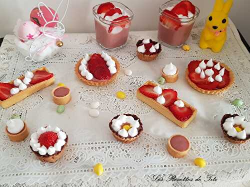 Mousse fraise et desserts gourmands