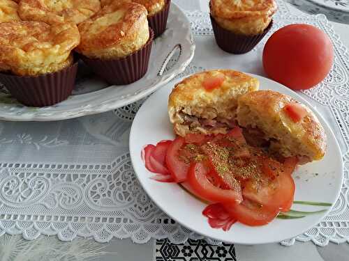 Muffins au blé lardons et knackis