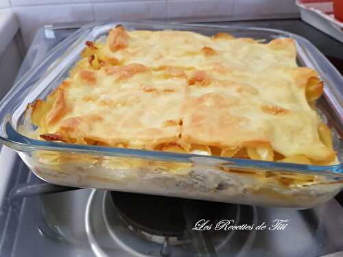 Parmentier de poulet aux pâtes