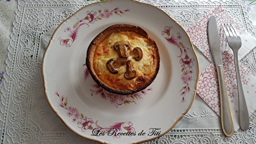 Quiche champignons chorizo aux deux fromages