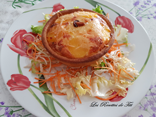 Quiches poulet fumé et pommes de terre