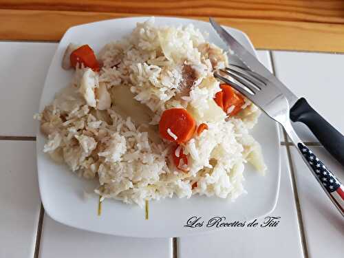 Riz, carottes, fenouils et merlan au Cookeo