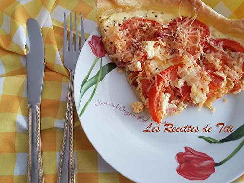 Tarte à la tomate et aux lardons de Sylvie