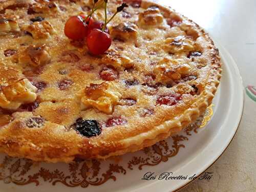 Tarte aux cerises et coco