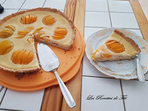 Tarte aux pêches et amandes