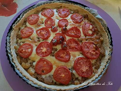 Tarte thon et tomates