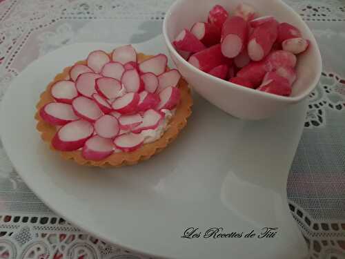 Tartelettes fromage aux noix et radis