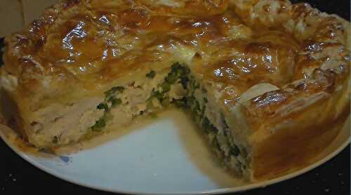 Tourte au poulet et aux petits pois