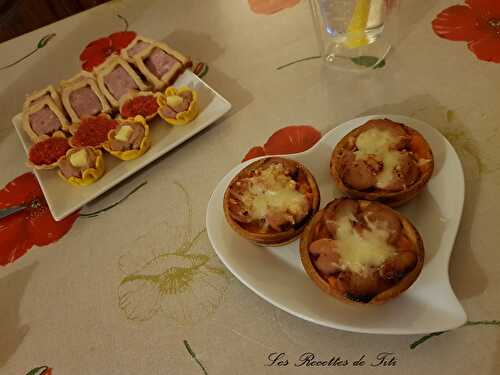 Mini quiches patate douce et boudin blanc au miel de sapin