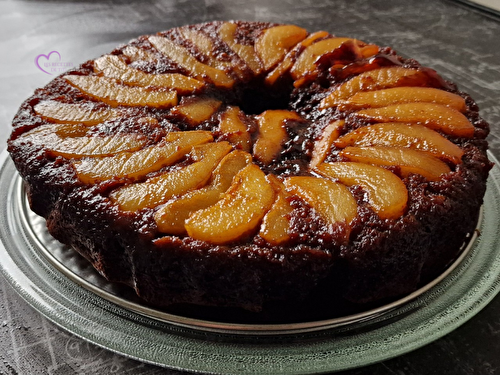 Gâteau poires et chocolat renversé de Dédé