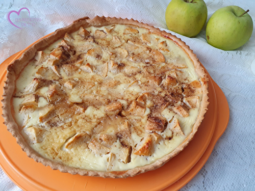 Tarte aux pommes et crème de coco