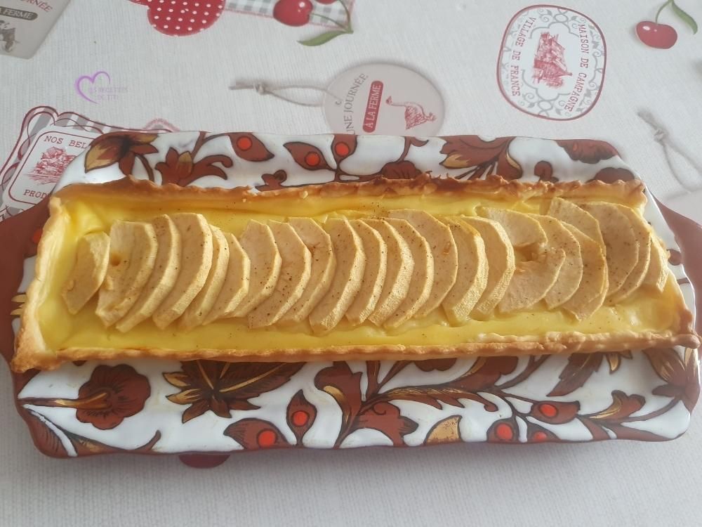 Tarte aux pommes crème vanille