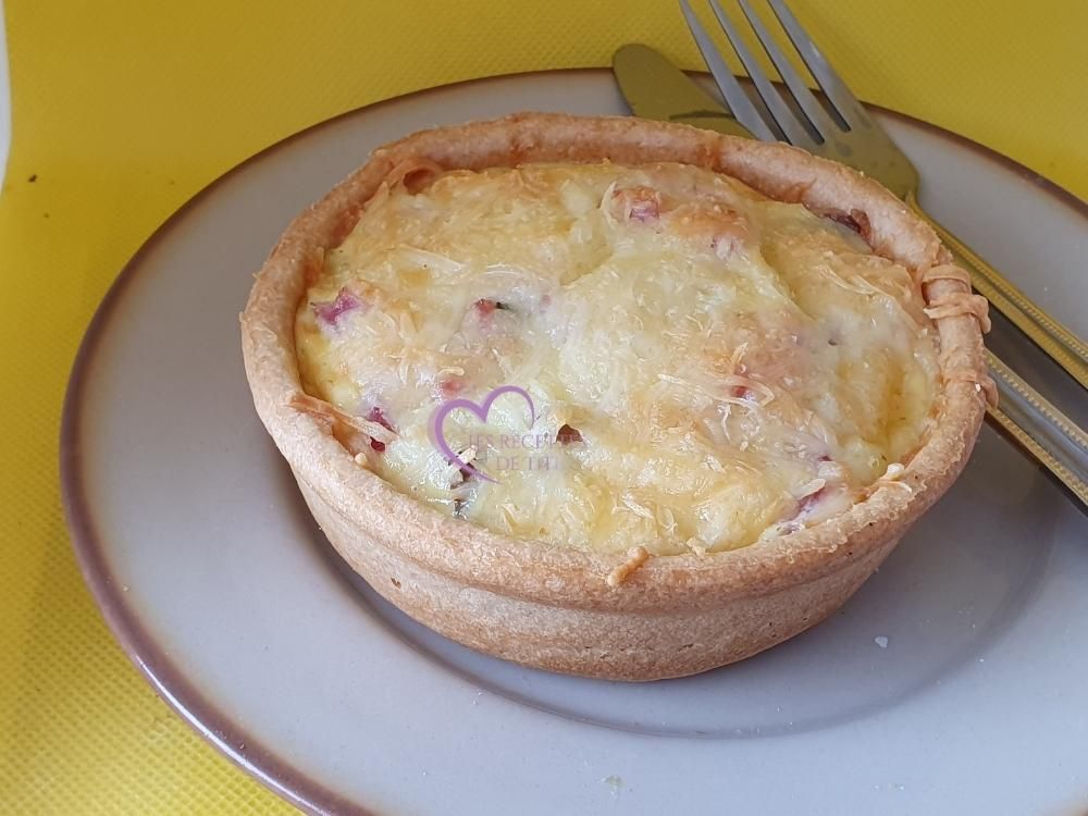 Quiches individuelles jambon champignons