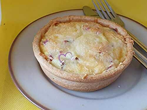 Quiches individuelles jambon champignons