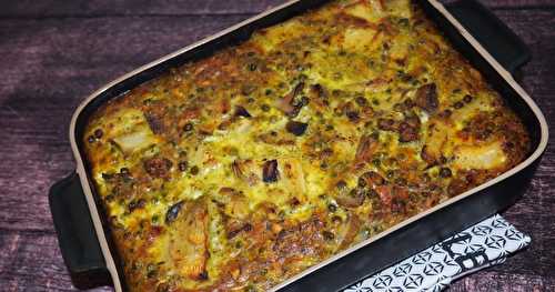 Clafoutis de légumes au pesto et au thon