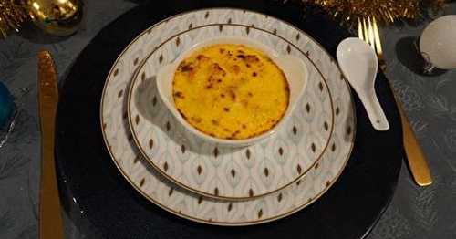 Crème brulée de Saint Jacques et de Crevettes Sauvages 