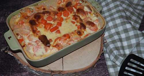 Gratin de carottes à la concoillotte et à la truite fumée