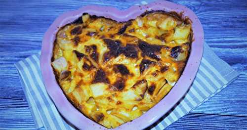 Gratin de pommes de terre aux magrets de canard fumés et au rouy