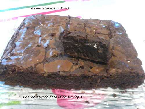 Brownie nature au chocolat noir