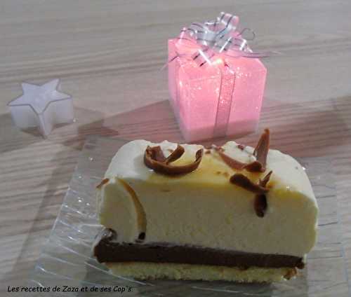Bûche Entremets Clémentine Crémeux aux 2 Chocolats sur Biscuit cuillère