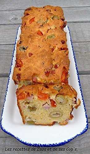 Cake jambon olives tomates et emmental