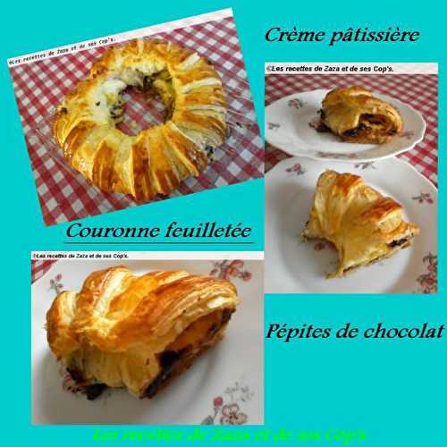 Couronne feuilletée à la crème pâtissière.