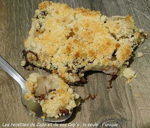 Crumble poires , bananes et chocolat