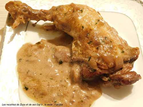 Cuisses de poulet au vin rouge et à la crème au Cookéo