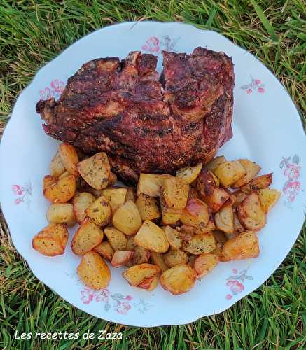 Échine de porc et pommes de terre au BBQ Weber