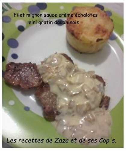 Filet mignon sauce crémeuse