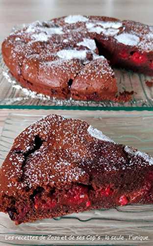 Fondant au chocolat au cœur de framboises