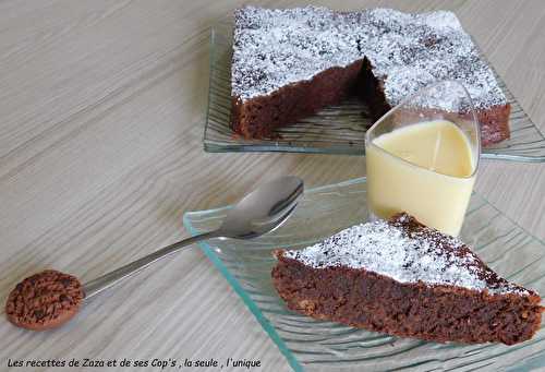 Gâteau au chocolat et à l'amande - Les recettes de Zaza .