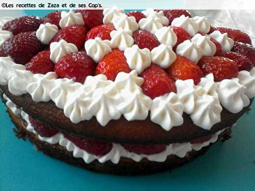 Gâteau aux fraises.