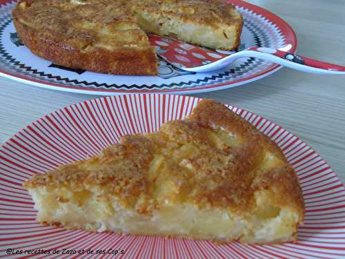 Gâteau aux pommes et au cidre sans œuf  - Les recettes de Zaza .