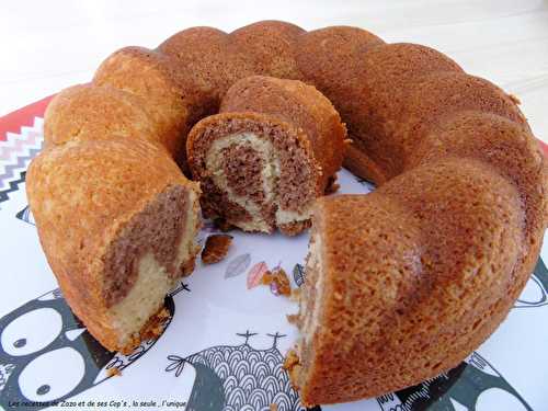 Gâteau marbré sans jaunes d'oeufs - Les recettes de Zaza .