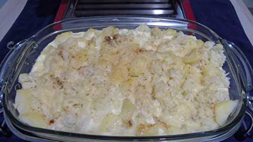 Gratin tout simple de chou fleur et pommes de terre réalisé à L'Omnicuiseur Vitalité 6000