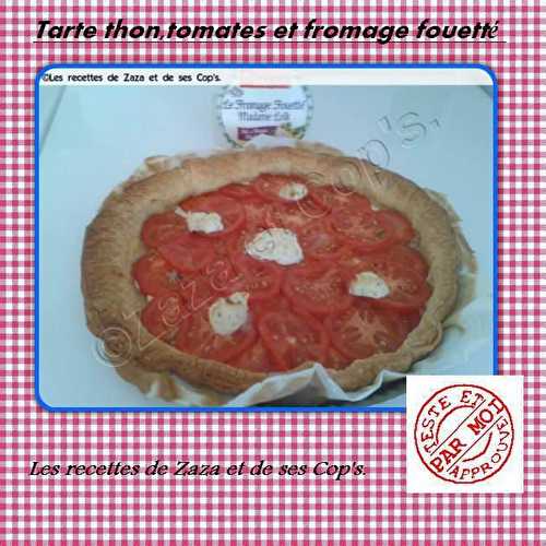 La tarte au thon et tomates.