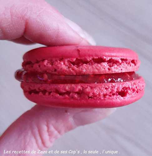 Macarons aux framboises du jardin