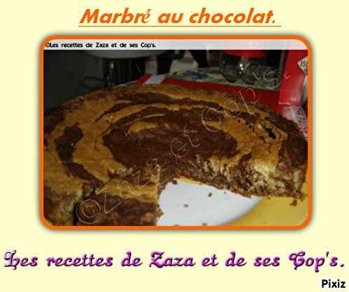 Marbré au chocolat.