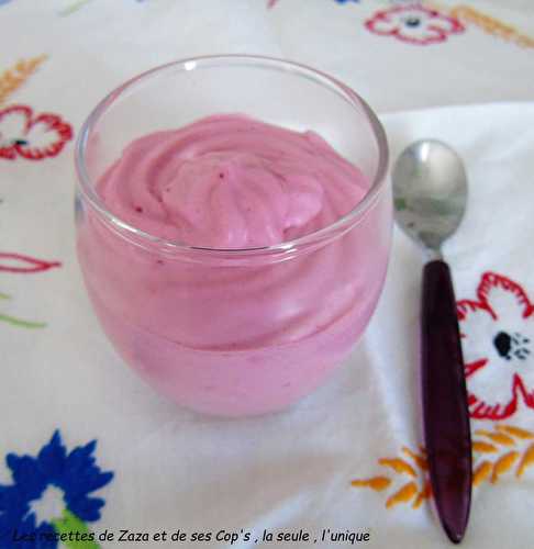 Mousse aux framboises du jardin