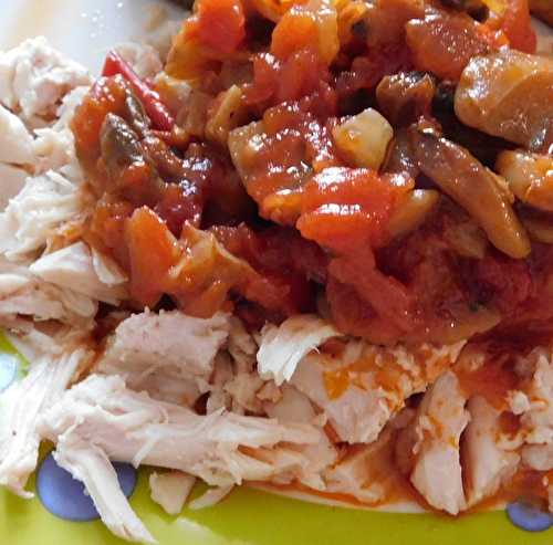 Poulet aux champignons et à la tomate au Cookeo