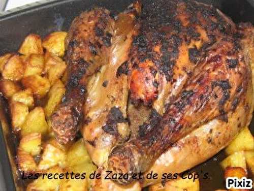 Poulet rôti à l'ail et au paprika - Les recettes de Zaza .