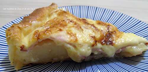Raclette version tarte au bacon - Les recettes de Zaza .