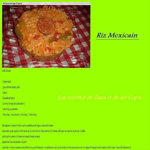 Riz Mexicain.